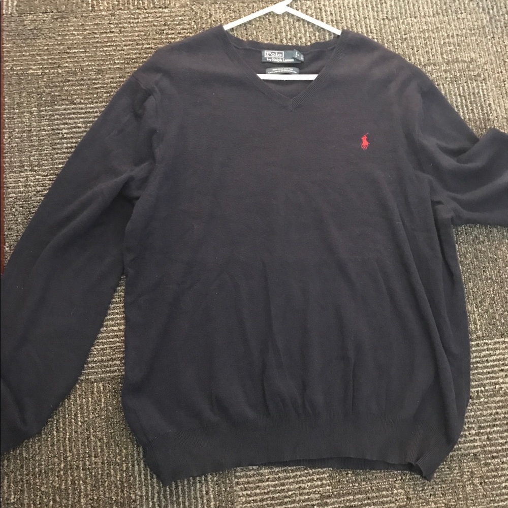 Polo Ralph Lauren XL Sweater Navy Red Horse New